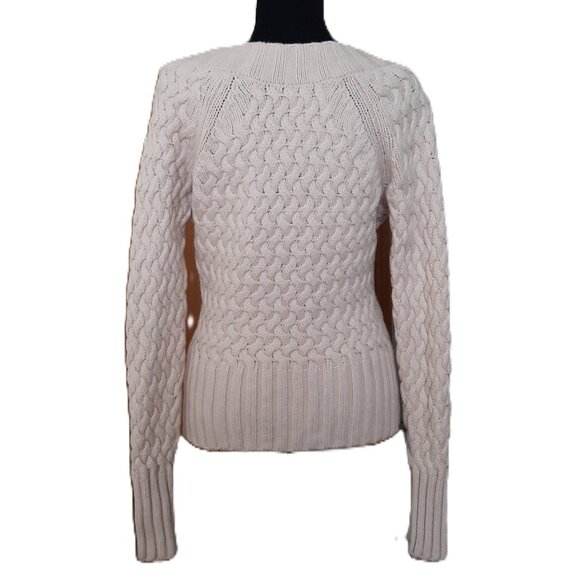 Banana Republic Extra Fine Italian Merino Wool Chunky Braided Sweater Vintage - Picture 2 of 7